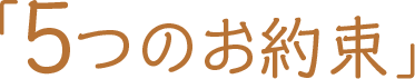 5つのお約束